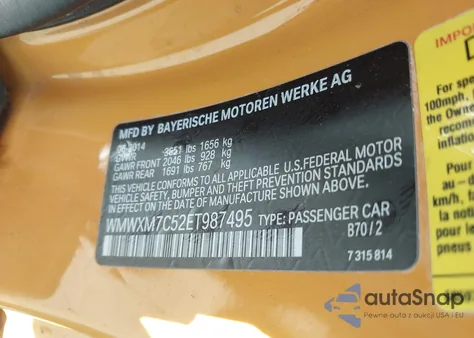 2014 Mini Hardtop Cooper S z USA, uszkodzony, nr VIN WMWXM7C52ET987495